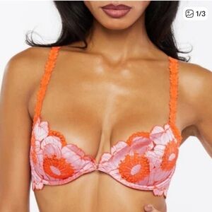NWT Savage x Fenty Perfect Poppy Lace Unlined Demi Bra 38D